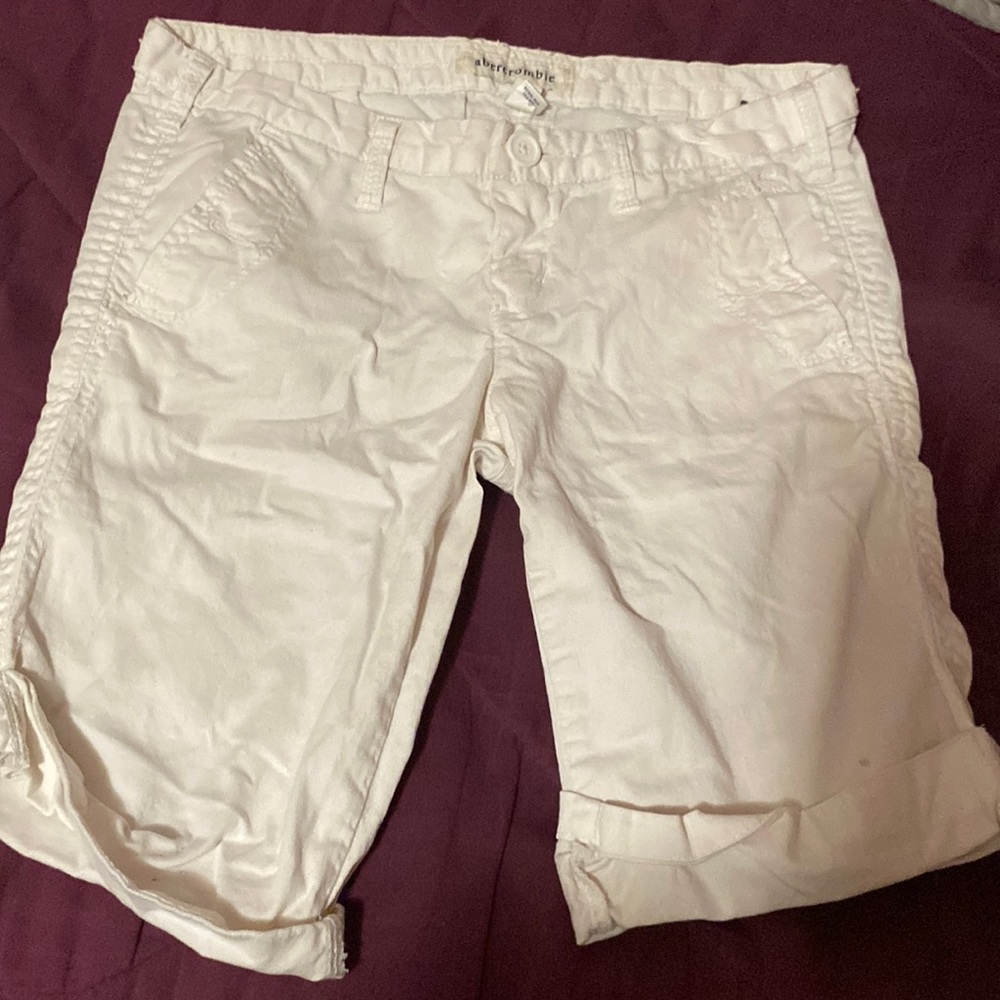 Long white shorts